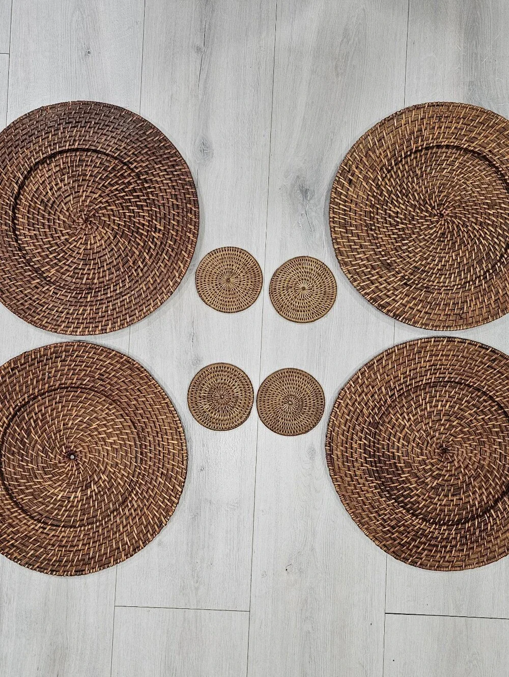 Rattan Round Wicker Woven Chargers 13